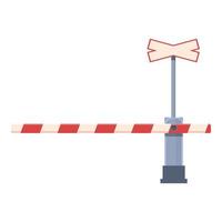 Railway stop icon cartoon vector. Train road vector