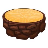 Cutted truffle icon cartoon vector. Fungus mushroom vector