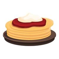 Australian pancake icon cartoon vector. Food dinner vector