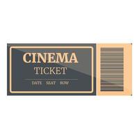 Room cinema ticket icon cartoon vector. Movie theater vector