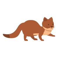 Small weasel icon cartoon vector. Carnivore animal vector