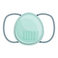 Virus face mask icon cartoon vector. Medical safety vector