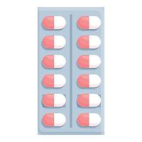 Antidepressant pack icon cartoon vector. Pill medication vector