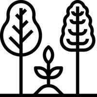 planta crecer bosque árbol ecología - icono de contorno vector