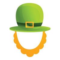 Ireland patrick hat icon, cartoon style vector