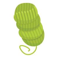 Knit wool icon, cartoon style vector