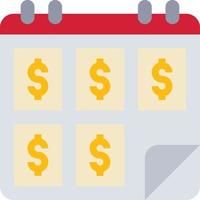 passive income plan calendar profit investment - flat icon vector