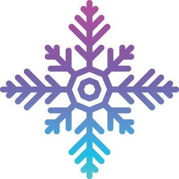snowflake snow ice cold - gradient icon vector