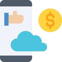 smartphone like money marketing - flat icon vector