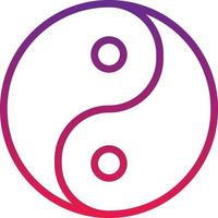 yin yang tao zen china religious - gradient icon vector