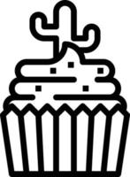 cup cake coffee cafe restaurant - outline icon vector