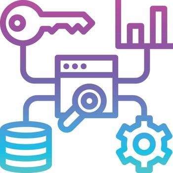 tools optimization development website seo - gradient icon vector