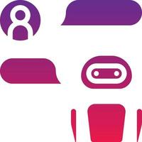 chatbot message ai artificial intelligence - solid gradient icon vector