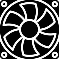 fan cooler cold computer accessory - solid icon vector