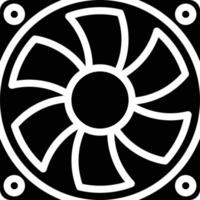 fan cooler cold computer accessory - solid icon vector