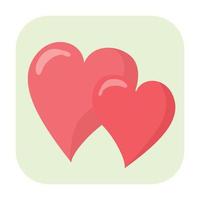 Hearts cartoon icon vector