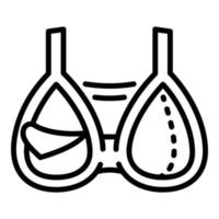 Breastfeeding bra icon, outline style vector