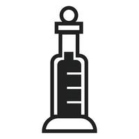 Test medicine glass icon, simple style vector