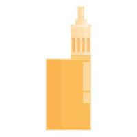 Gold vaper icon cartoon vector. Vape electronic vector