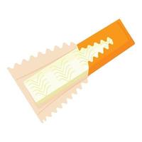 Orange gum stick icon cartoon vector. Bubble gum vector