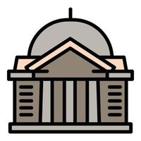 City courthouse icon, outline style vector