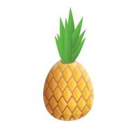 Eco pineapple icon, cartoon style vector