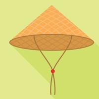 Conic hat icon, flat style vector