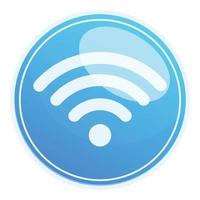 Free wifi connect zone icon, cartoon style vector