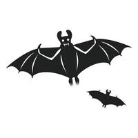 Flying bat icon, simple style vector