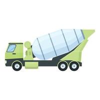 Concrete mix icon cartoon vector. Cement truck vector