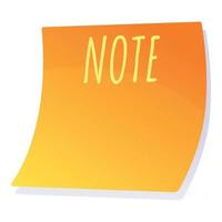 Note stick icon, cartoon style vector