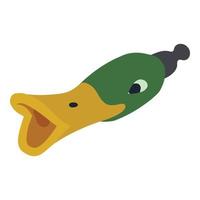 Hunting duck whistle icon, isometric style vector