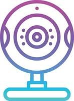 webcam camera recorder computer accessory - gradient icon vector