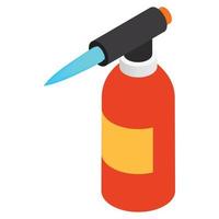 Blowtorch icon, isometric 3d style vector