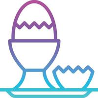 boiled egg diet nutrition breakfast - gradient icon vector