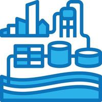 treatment water clean system ecology - blue icon vector