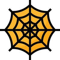 telaraña animal bosque halloween - icono de contorno lleno vector