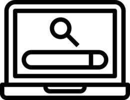 search engine result website seo - outline icon vector