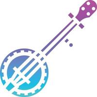 banjo music musical instrument - solid gradient icon vector