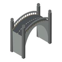 Modern bridge icon, isometric style vector