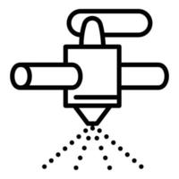 Water tap irrigation icon, outline style vector