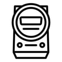 Electric indicator icon, outline style vector