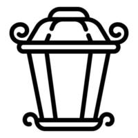 Metal street lamp icon, outline style vector