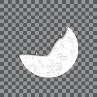 Shiny foam icon, realistic style vector