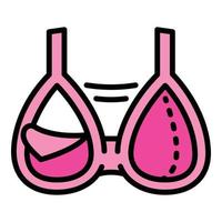 Breastfeeding bra icon, outline style vector