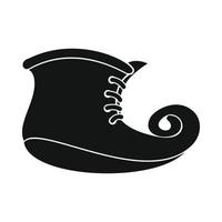 Leprechaun boots black simple icon vector