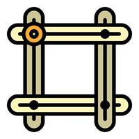 Architect square icon, outline style vector