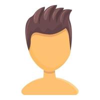 Fashionable hairstyle icon, cartoon style vector