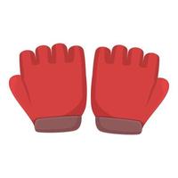 Red sport gloves icon cartoon vector. Safety design vector