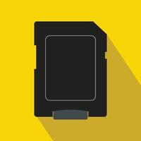 Micro sd card icon, flat style vector